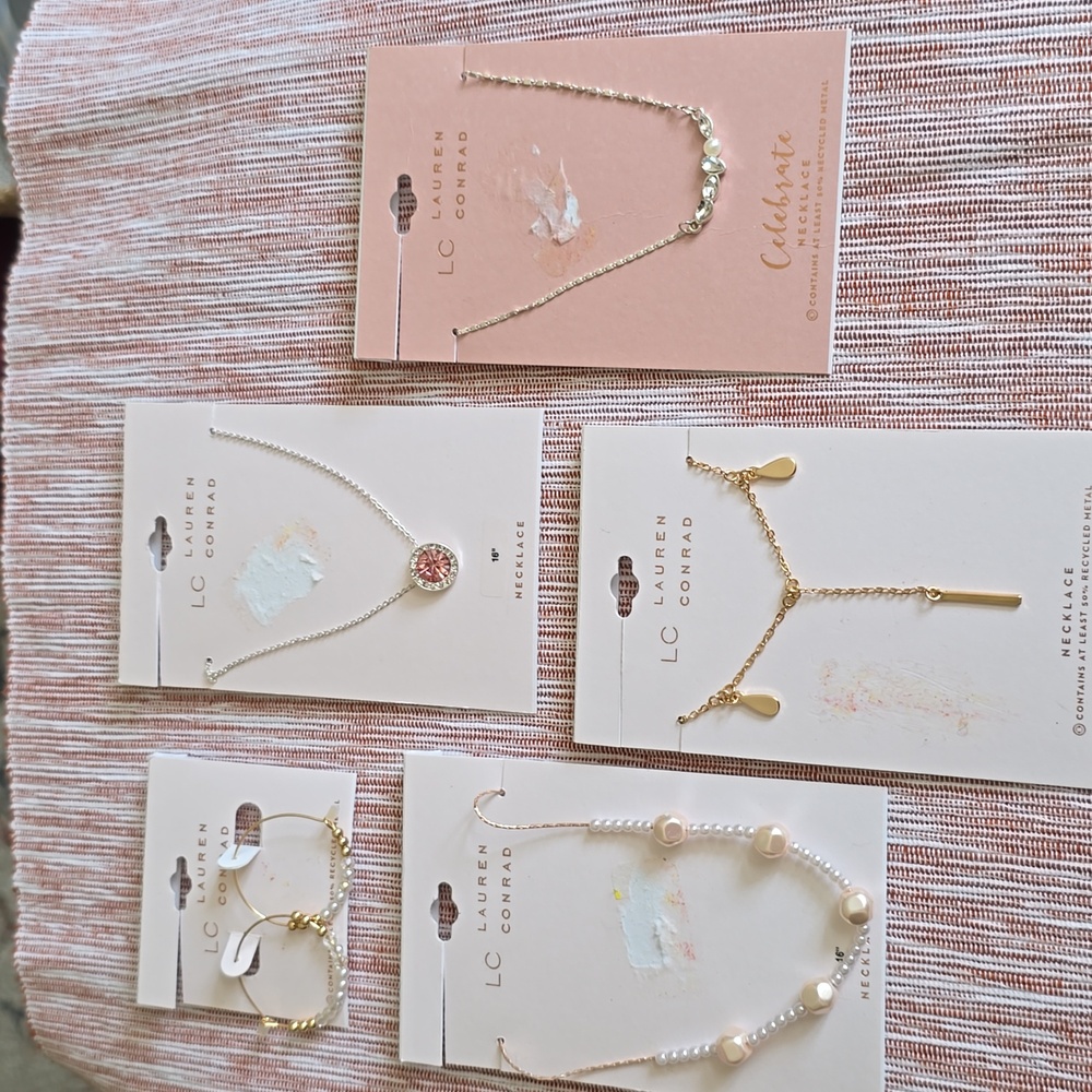 LC LAUREN CONRAD WOMEN'S FASHION JEWELRY BUNDLE OF 5 ITEMS